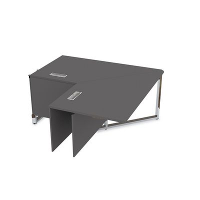 Summit 16СУС.184 (Графит матовый/Металл глянец) Стол угловой бенч, средний модуль