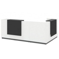 Фаста Corner WLG (Белый/Графит) Приемная стойка ресепшн, угловая