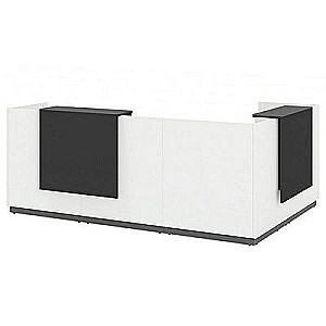 Фаста Corner WLG (Белый/Графит) Приемная стойка ресепшн, угловая