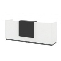 Фаста L.281 WLG (Белый/Графит) Приемная стойка ресепшн, прямая