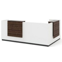 Фаста Corner WTL (Белый/Табак) Приемная стойка ресепшн, угловая