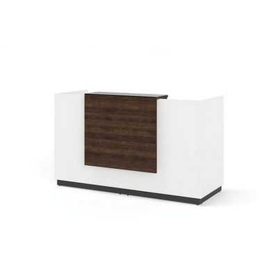 Фаста L.189 WTL (Белый/Табак) Приемная стойка ресепшн, прямая