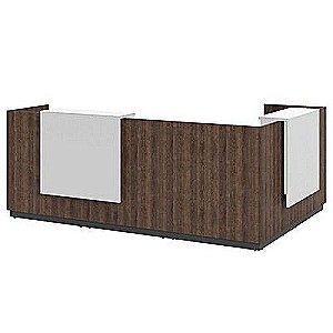 Фаста Corner TLW (Табак/Белый) Приемная стойка ресепшн, угловая