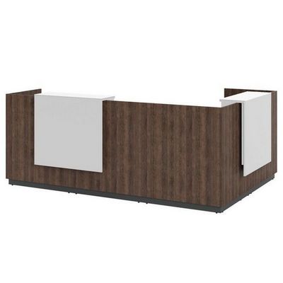 Фаста Corner TLW (Табак/Белый) Приемная стойка ресепшн, угловая