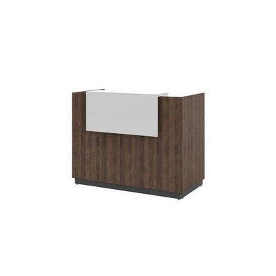 Фаста L.143 TSW (Табак/Белый) Приемная стойка ресепшн, прямая