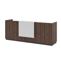 Фаста L.281 TLW (Табак/Белый) Приемная стойка ресепшн, прямая