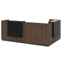 Фаста Corner TLG (Табак/Графит) Приемная стойка ресепшн, угловая