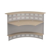 Формула ФР 469 ВЗ + ФР 487ХР (Вяз светлый) Модуль ресепшен 90 градусов с экраном угловой