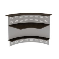 Формула ФР 469 ВТ + ФР 487ХР (Венге темный) Модуль ресепшен 90 градусов с экраном угловой