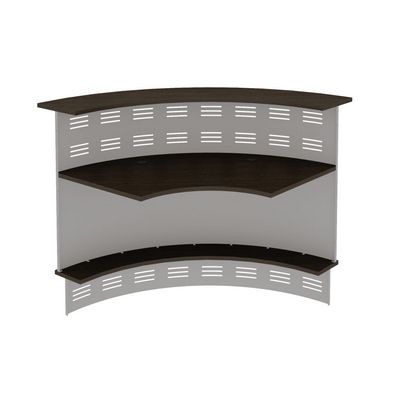 Формула ФР 469 ВТ + ФР 487ХР (Венге темный) Модуль ресепшен 90 градусов с экраном угловой