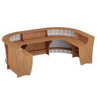 Формула Комплект 2 ОЕ (Ольха европейская) Стойка ресепшн, вариант компоновки N 2 (Пять модулей)