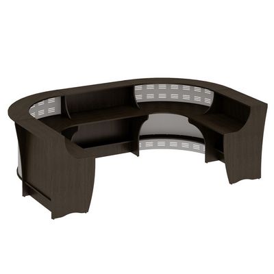 Формула Комплект 2 ВТ (Венге темный) Стойка ресепшн, вариант компоновки N 2 (Пять модулей)