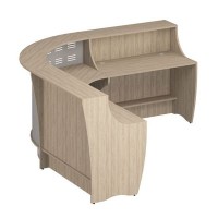 Формула Комплект 3 ВЗ (Вяз светлый) Стойка ресепшн, вариант компоновки N 3 (Три модуля)