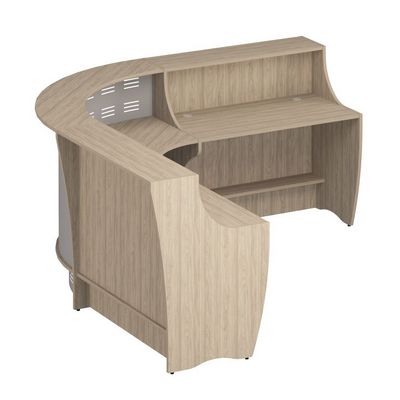 Формула Комплект 3 ВЗ (Вяз светлый) Стойка ресепшн, вариант компоновки N 3 (Три модуля)