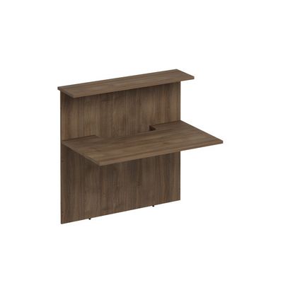 Комфорт К.919 ШТ (Дуб шамони темный) Модуль ресепшен прямой с вырезом без опор