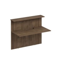 Комфорт К.920 ШТ (Дуб шамони темный) Модуль ресепшен прямой с вырезом без опор