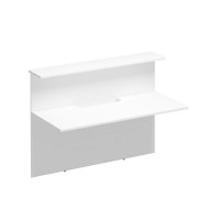 Комфорт К.921 БП (Белый премиум) Модуль ресепшен прямой с вырезом без опор