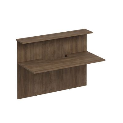 Комфорт К.921 ШТ (Дуб шамони темный) Модуль ресепшен прямой с вырезом без опор