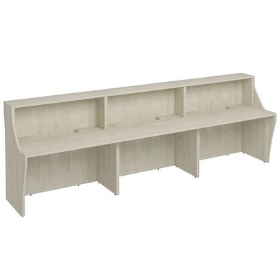 Комфорт К.9190-3 ДШ (Дуб шамони) Стойка ресепшен прямая с вырезом