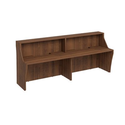 Комфорт К.9200-2 ОФ (Орех французский) Стойка ресепшен прямая с вырезом