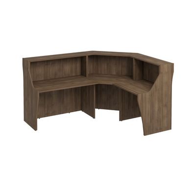 Комфорт К.9231 ШТ (Дуб шамони темный) Стойка ресепшен угловая левая/правая