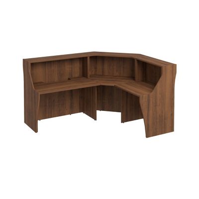 Комфорт К.9232 ОФ (Орех французский) Стойка ресепшен угловая с вырезом левая/правая