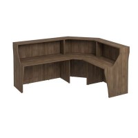 Комфорт К.9233 ШТ (Дуб шамони темный) Стойка ресепшен угловая левая/правая