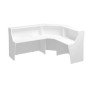 Комфорт К.9234 БП (Белый премиум) Стойка ресепшен угловая с вырезом левая/правая
