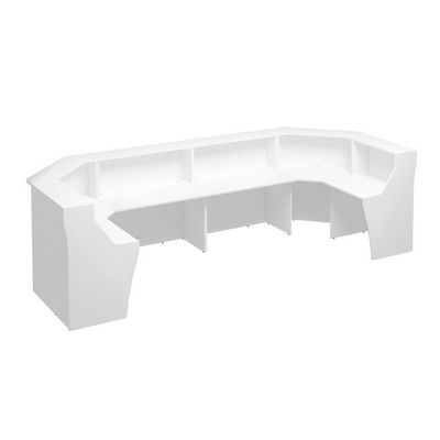 Комфорт К.9235 БП (Белый премиум) Стойка ресепшен П-образная