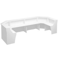 Комфорт К.9237 БП (Белый премиум) Стойка ресепшен П-образная