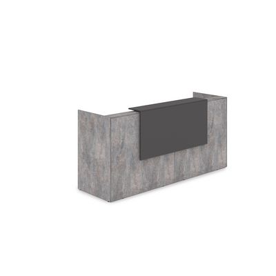 Лаунж 1КР-ДС.001 (Basalt/Графит) Комплект Ресепшн с фартуком ЛДСП (без подсветки)