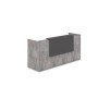 Лаунж 1КР-ДС.001 (Basalt/Графит) Комплект Ресепшн с фартуком ЛДСП (без подсветки)