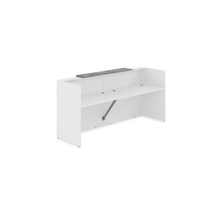 Лаунж 1КР-ДС.001.1 (Белый/Basalt) Комплект Ресепшн с фартуком ЛДСП (с подсветкой)