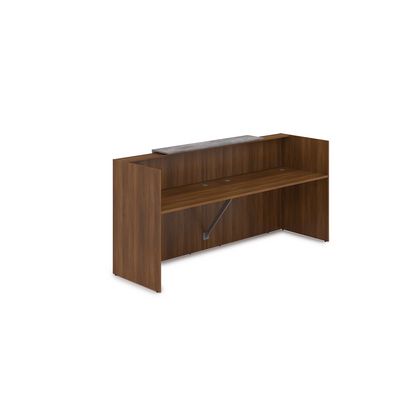 Лаунж 1КР-ДС.001 (Шамони темный/Basalt) Комплект Ресепшн с фартуком ЛДСП (без подсветки)