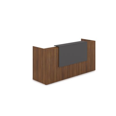 Лаунж 1КР-ДС.001 (Шамони темный/Графит) Комплект Ресепшн с фартуком ЛДСП (без подсветки)