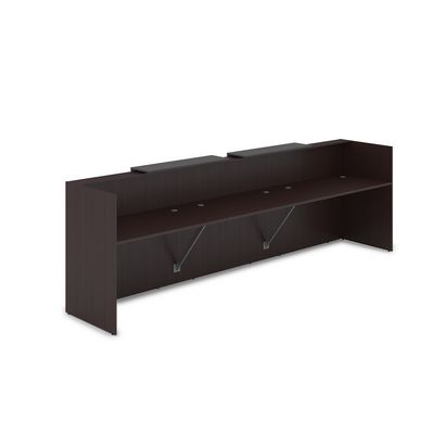 Лаунж 1КР-ДС.002 (Венге/Графит) Комплект Ресепшн с фартуком ЛДСП (без подсветки)