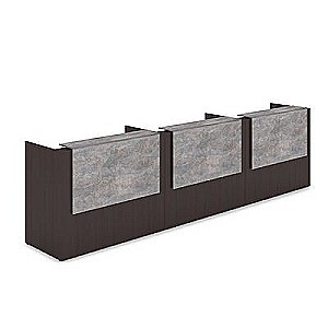 Лаунж 1КР-ДС.003 (Венге/Basalt) Комплект Ресепшн с фартуком ЛДСП (без подсветки)