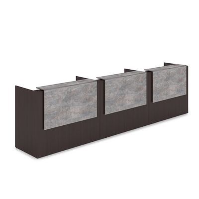 Лаунж 1КР-ДС.003 (Венге/Basalt) Комплект Ресепшн с фартуком ЛДСП (без подсветки)