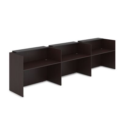 Лаунж 1КР-ДС.003 (Венге/Графит) Комплект Ресепшн с фартуком ЛДСП (без подсветки)