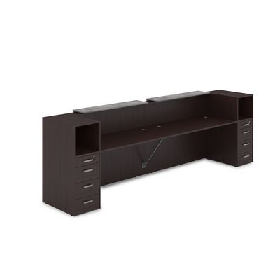 Лаунж 1КРТ-ДС.005 (Венге/Basalt) Комплект Ресепшн с фартуком ЛДСП (без подсветки)