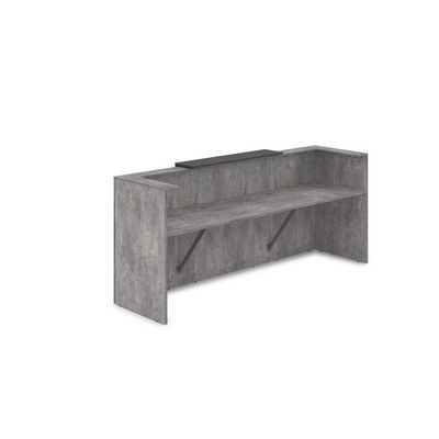 Лаунж 1КР-ДС.201.1 (Basalt/Графит) Комплект Ресепшн с фартуком ЛДСП (с подсветкой)