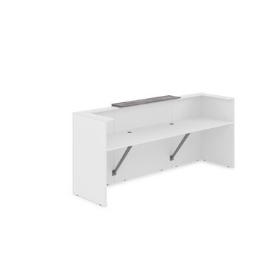 Лаунж 1КР-ДС.201 (Белый/Basalt) Комплект Ресепшн с фартуком ЛДСП (без подсветки)