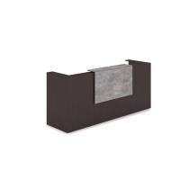 Лаунж 1КР-ДС.201.1 (Венге/Basalt) Комплект Ресепшн с фартуком ЛДСП (с подсветкой)