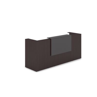 Лаунж 1КР-ДС.201 (Венге/Графит) Комплект Ресепшн с фартуком ЛДСП (без подсветки)