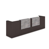 Лаунж 1КР-ДС.202 (Венге/Basalt) Комплект Ресепшн с фартуком ЛДСП (без подсветки)