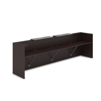 Лаунж 1КР-ДС.202.1 (Венге/Basalt) Комплект Ресепшн с фартуком ЛДСП (с подсветкой)