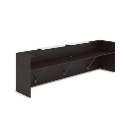 Лаунж 1КР-ДС.202 (Венге/Белый) Комплект Ресепшн с фартуком ЛДСП (без подсветки)