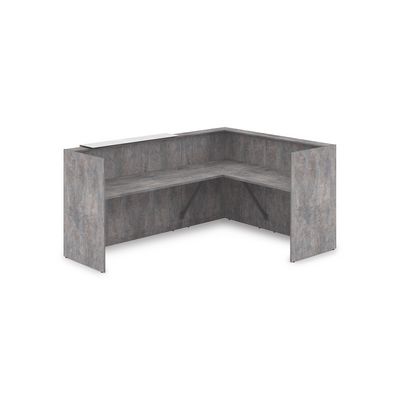 Лаунж 1КР-КЛ.102 (Basalt/Белый глянец) Комплект Ресепшн с фартуком HPL (без подсветки)