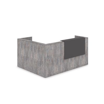 Лаунж 1КР-КЛ.102 (Basalt/Графит матовый) Комплект Ресепшн с фартуком HPL (без подсветки)