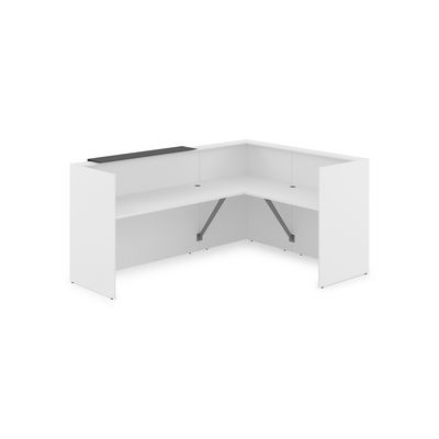 Лаунж 1КР-КЛ.102 (Белый/Графит матовый) Комплект Ресепшн с фартуком HPL (без подсветки)